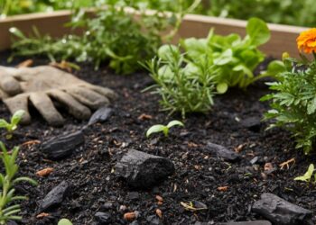 Uso do carvão no jardim