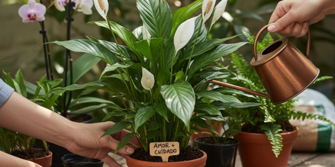 Cuidados para o lirio da paz florir