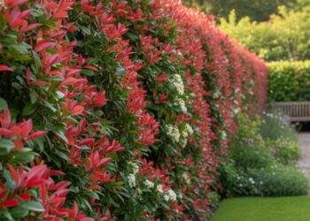 Cerca viva com photinia