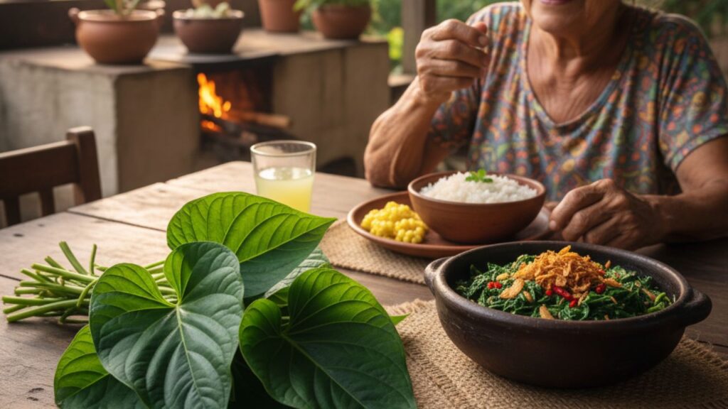 Consumo e beneficios das folhas de taioba